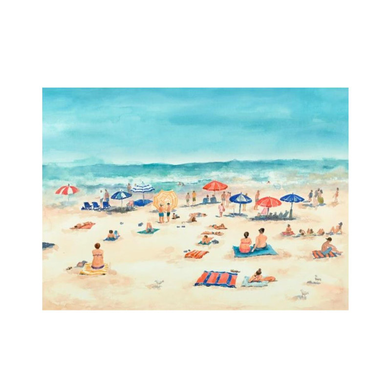 Humming Of The Beach II Print by Sara Brown, Knife Gel, 24" H x 33" W x 1.5" D