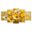 «Yellow Buttercup», fleurs jaunes, ensemble d'art mural Buttercups