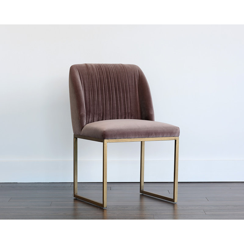 Dart 19.5'' H Tufted Upholstered Parsons Chair - Pink, Purple
