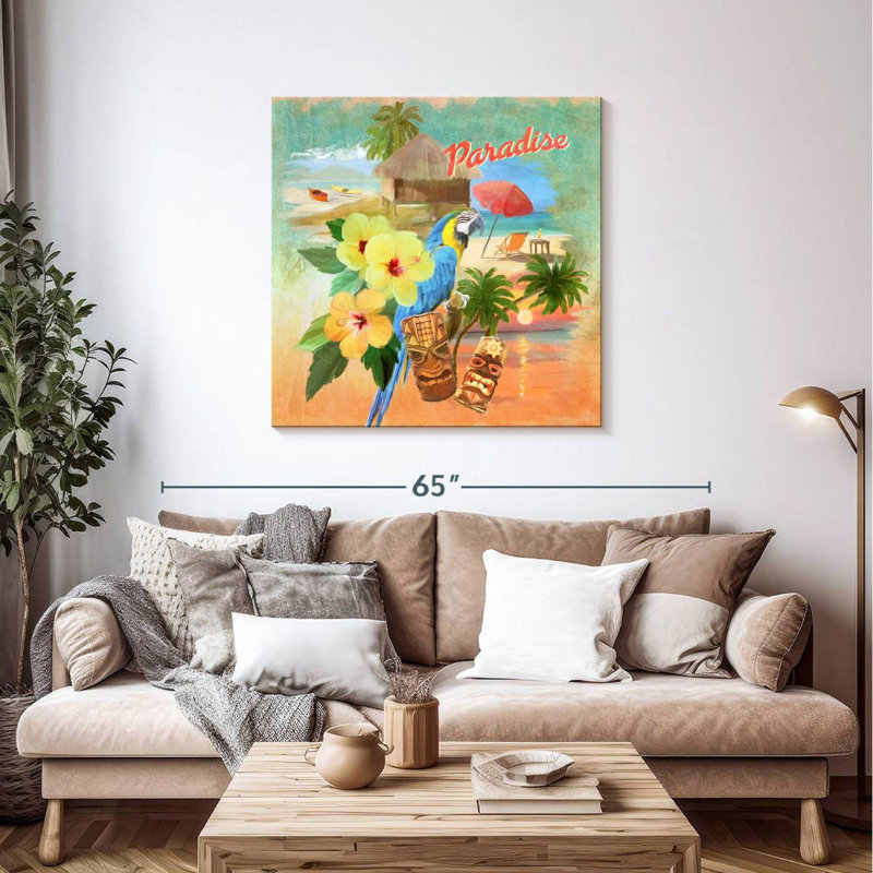 Gillard Macaw Cabana Pattern, 39" H x 39" W