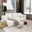 Canapé d'angle beige avec un taux de résistance élevé, des coussins moelleux et un support idéal pour regarder la télévision-715613144-715613145-715613147