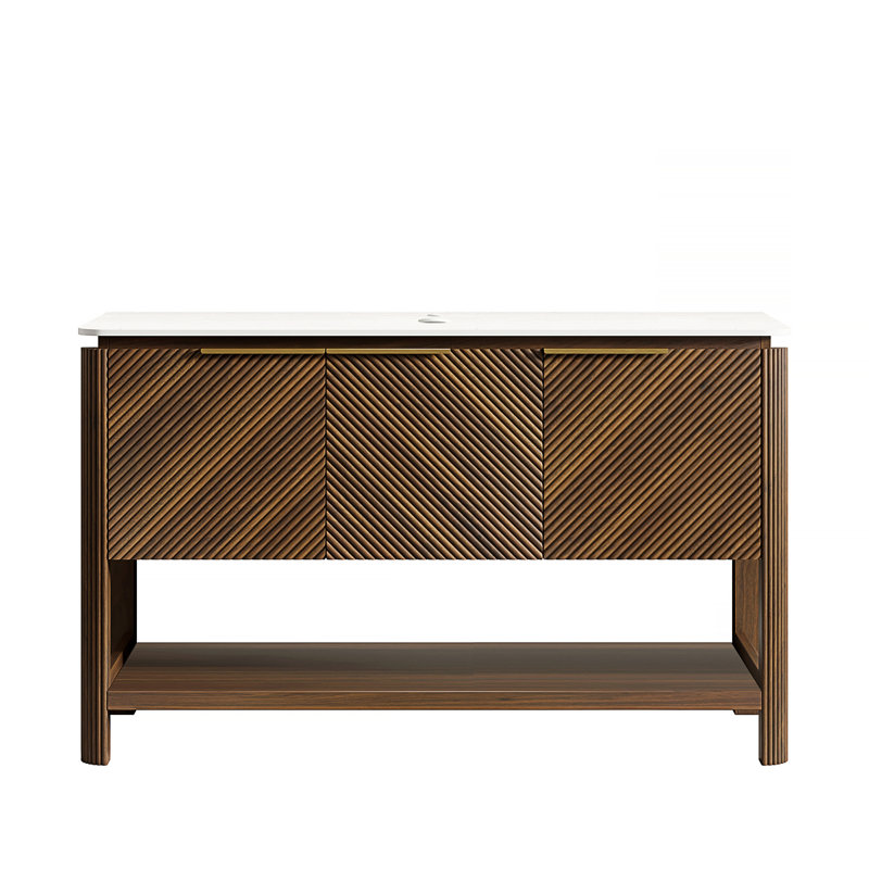 Armoire sur pied INDIGO 48 po avec 3 portes et tablette ouverte INDIGO, 48"