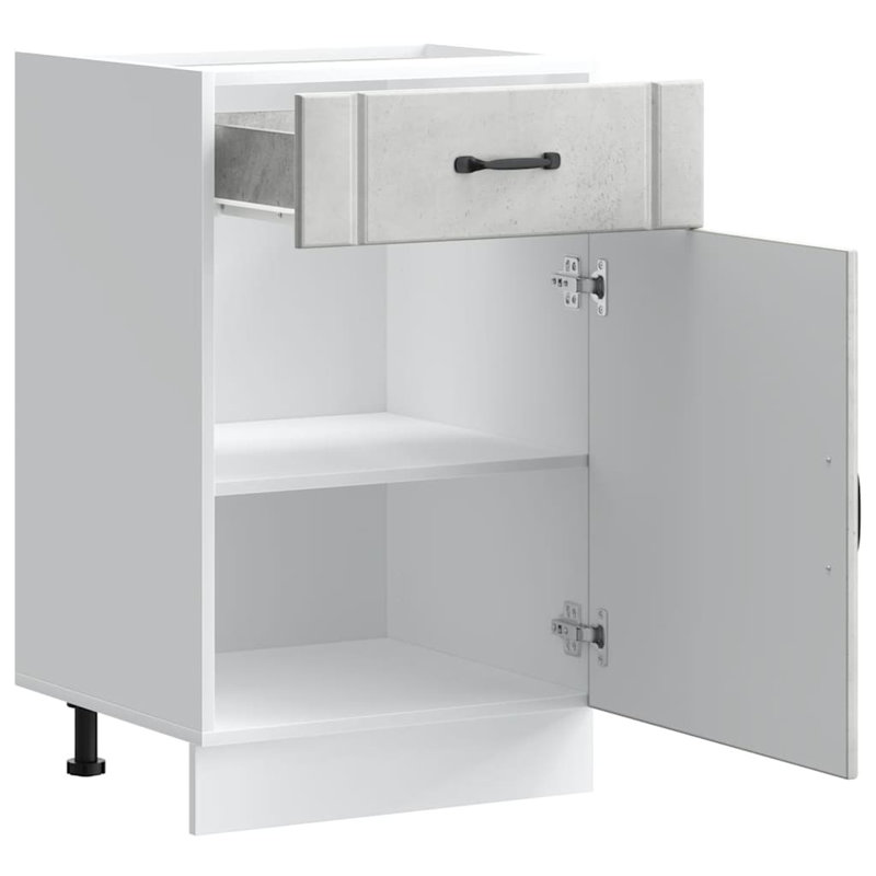 Kitchen Base Cabinet Lucca Engineered Wood, Concrete Grey