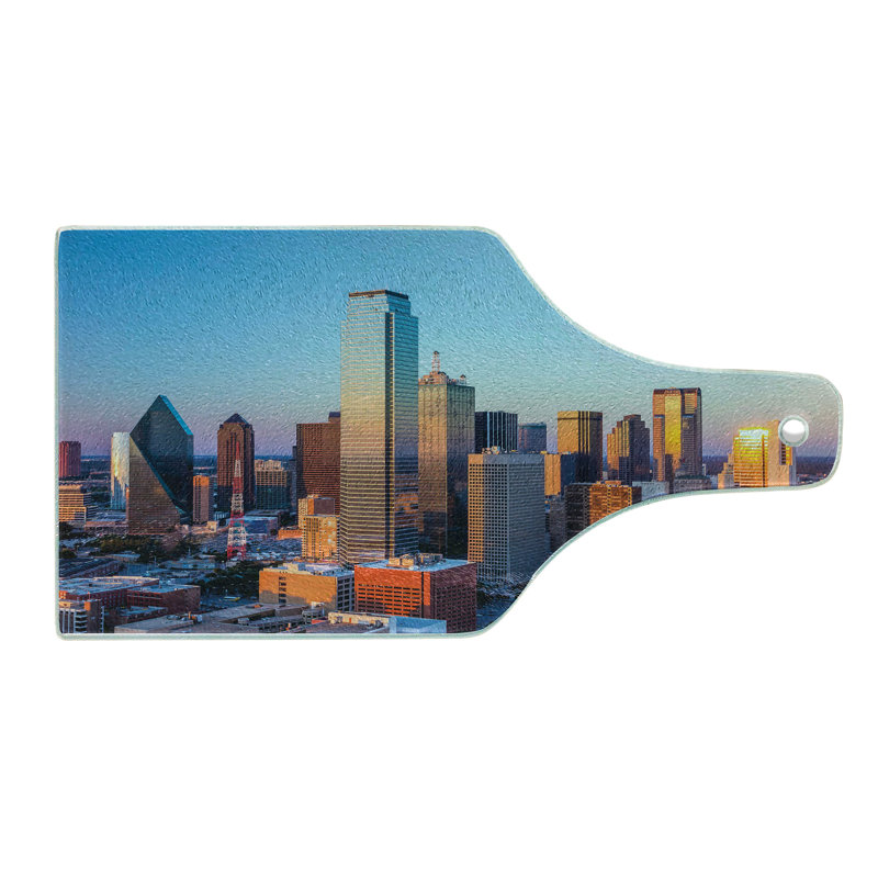 Planche à découper en verre trempé Ambesonne États-Unis Coucher de soleil multicolore