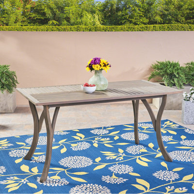 Brizio Rectangular Outdoor Dining Table , 59.00'' in. W 31.50'' in. D