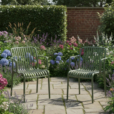 Badi Stackable Outdoor Patio Dining Armchair
