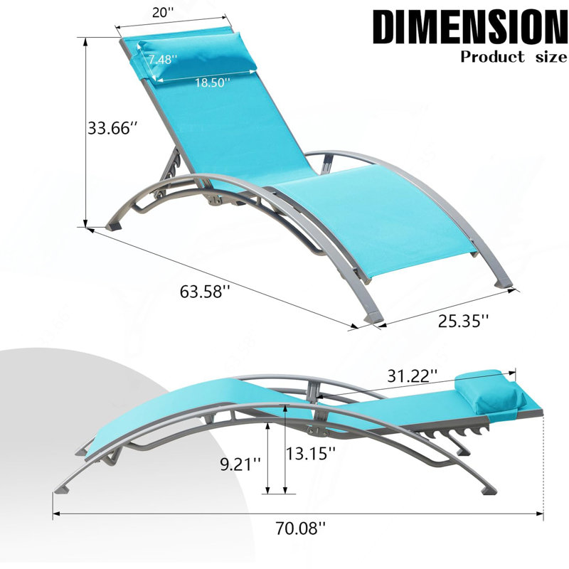 Pool Lounge Chairs, teal