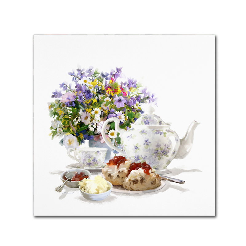 Armand «Cream Tea II», reproduction sur toile, H 24 po x l 24 po x P 2 po