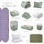 Ensemble de dortoir pour Collège simple 16 pièces AMYX-130427664-130427668-130427670
