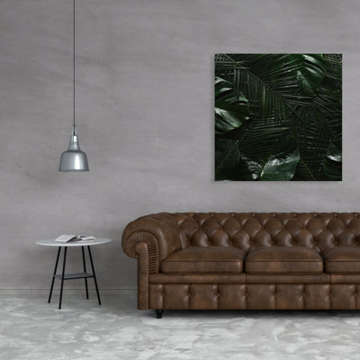 Toile jungle tropicale - décoration florale botanique verte
