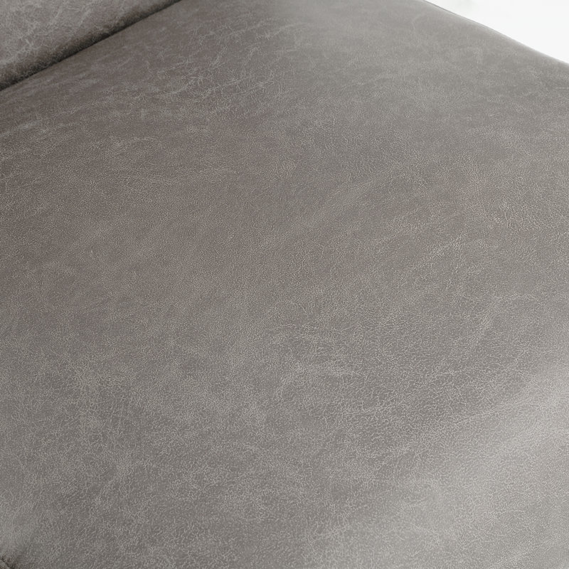 Fauteuil Keenan de 68,58 cm de large, Gris clair / similicuir doré, Or