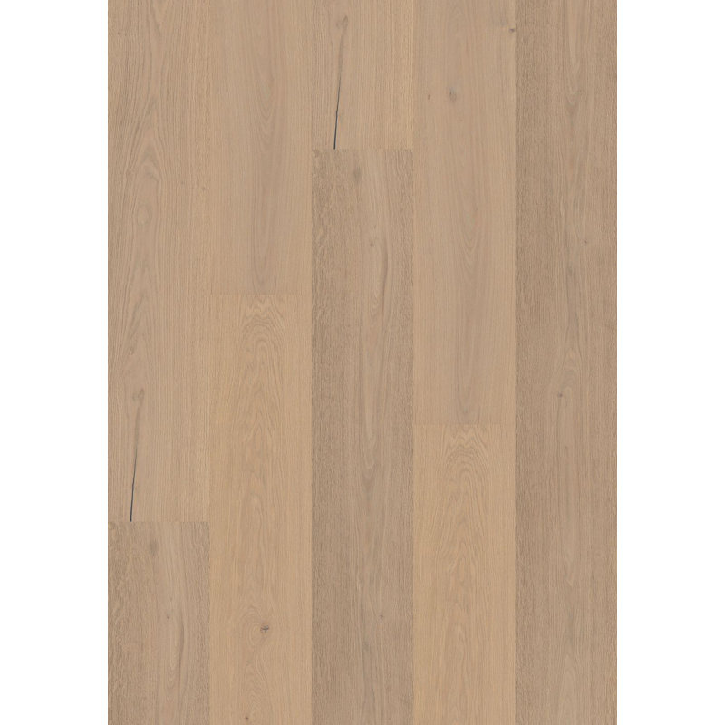 Plancher de bois franc d'ingénierie brossé au fil de fer l 9,45 po x T 15 mm Tiers, Bois beige
