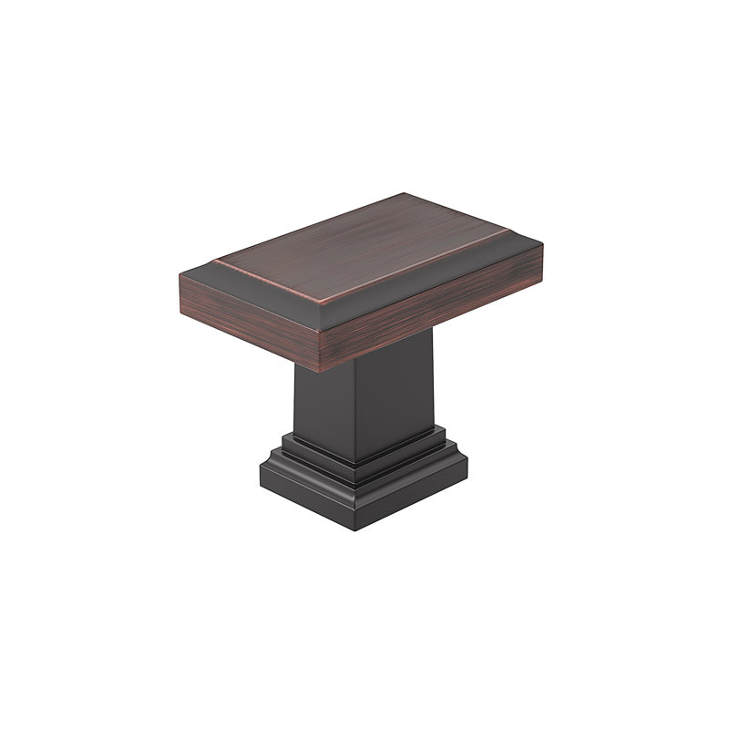 Expression Rectangle Knob, Brushed Oil-Rubbed Bronze