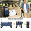 Chariot utilitaire pliable robuste de 51 pouces pour la plage, les sports et le jardin