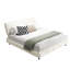 Structure de lit très grand, tête de lit capitonnée avec coussin extra-large, lit plateforme en chenille avec support double en lattes de métal et de bois, solide et stable-1065644521-1065644516
