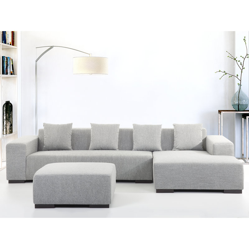 Cronin 4 Seater Corner Sofa , Grey, Right