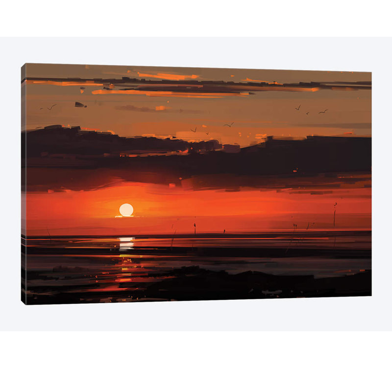 «Sunset», impression sur toile tendue, H 8 po x l 12 po x P 0,75 po, Toile tendue, Pas de tapis