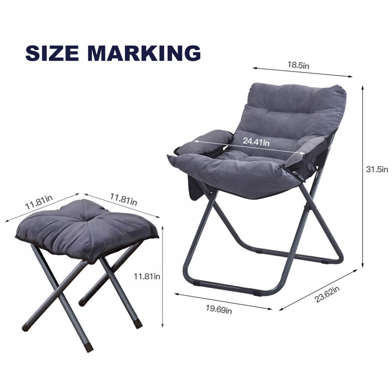 Chaise longue noire avec pédale