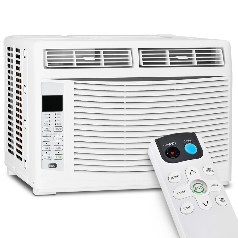 6000 BTU White Window Air Conditioner with Remote Control