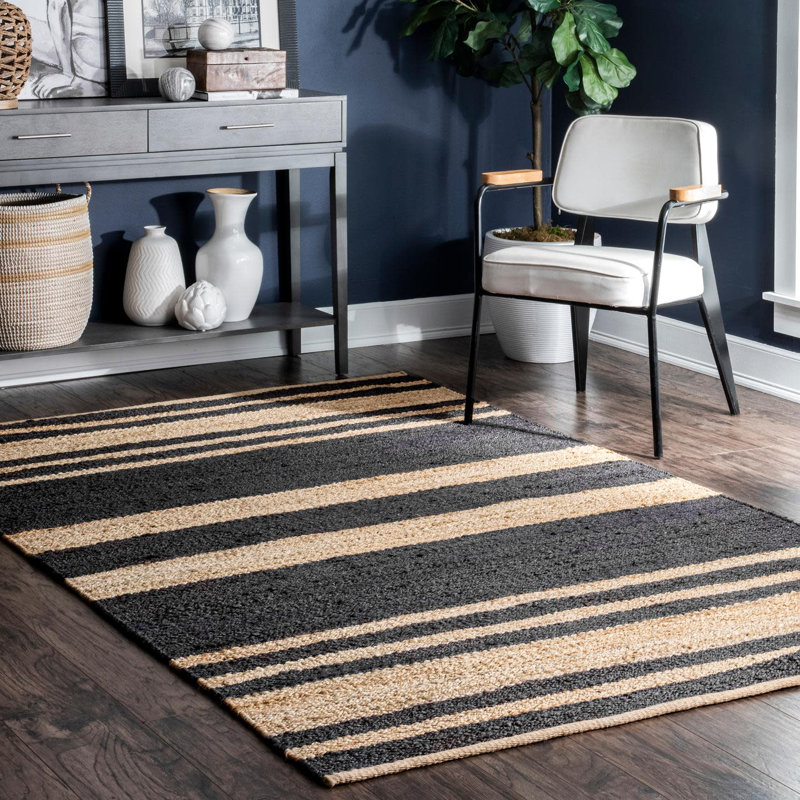 Striped Indoor Rug, Rectangle 5' x 8'