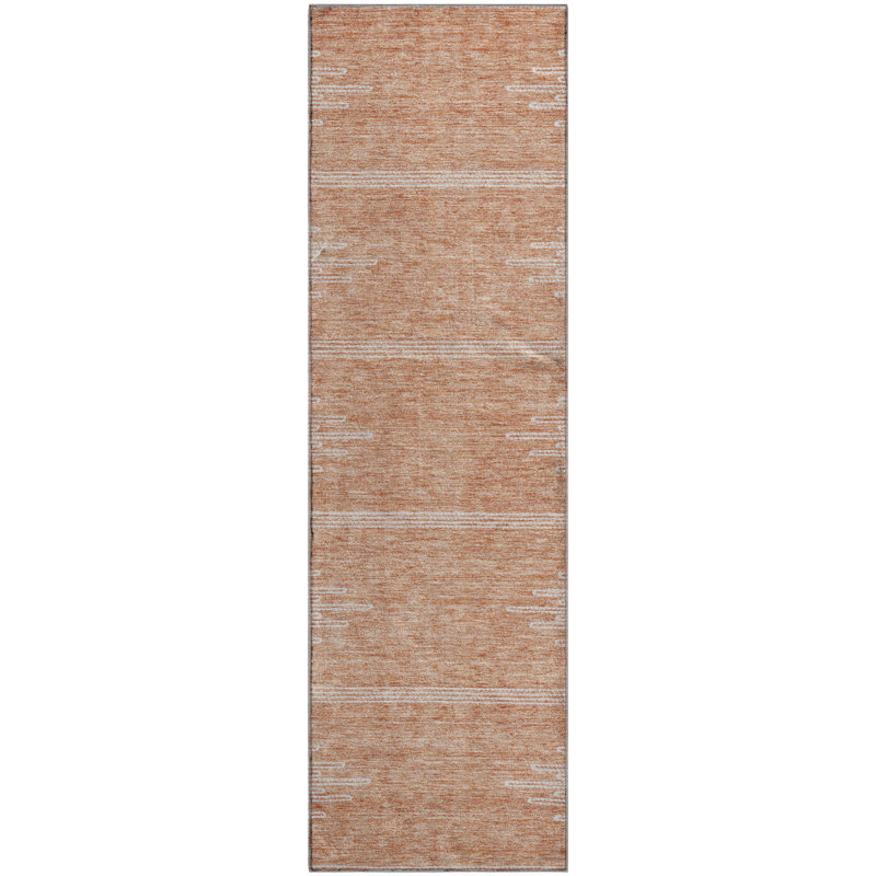 Premium Machine Washable Cerrito Salmon Rug, Runner 2'3" x 7'6"