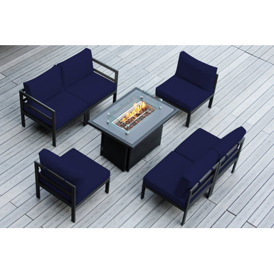 Josede 6 - Person Patio Conversation Set with Cushions