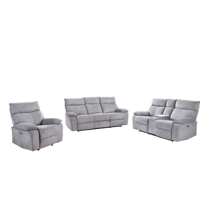 3 - Piece Living Room Set, Power Recline