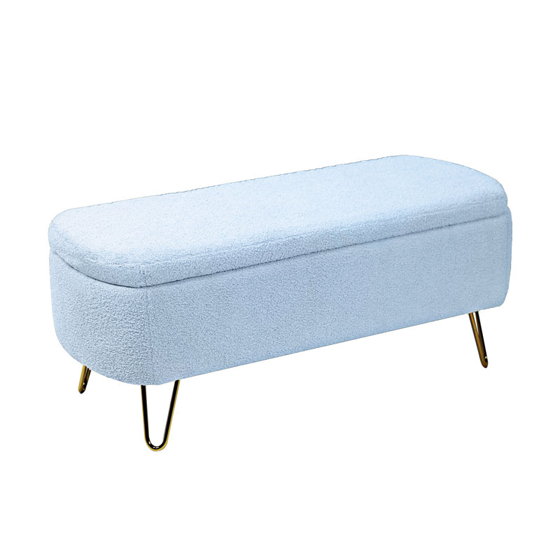 Banc de rangement à couvercle rabattable Geistlinger, Bleu