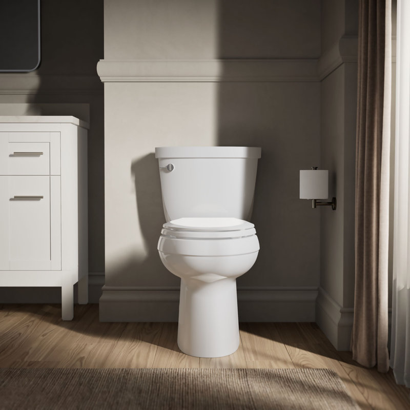 Cimarron Comfort Height Elongated Chair Height Toilet Bowl, White