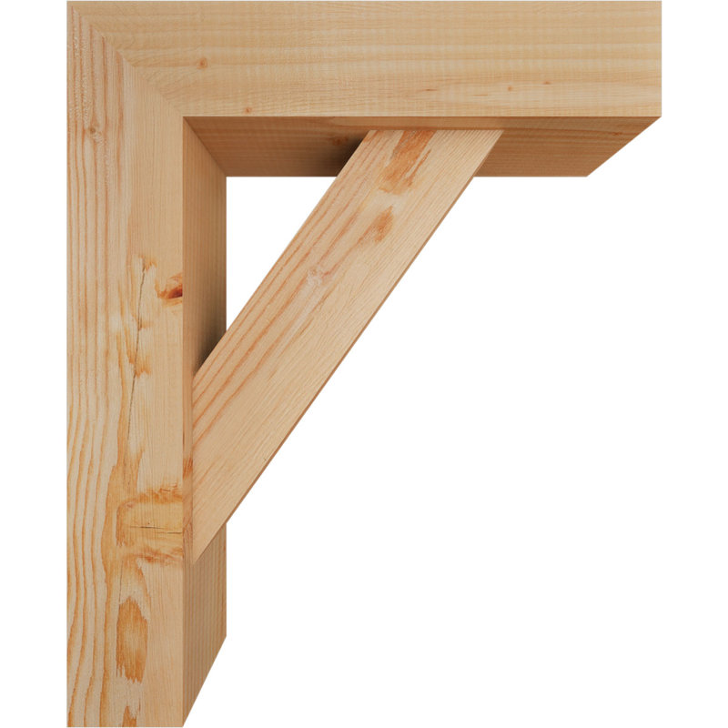 Support de bloc traditionnel avec entretoise décalée, 22 X 18, Sapin Douglas de l 5 1/2 po (lisse)