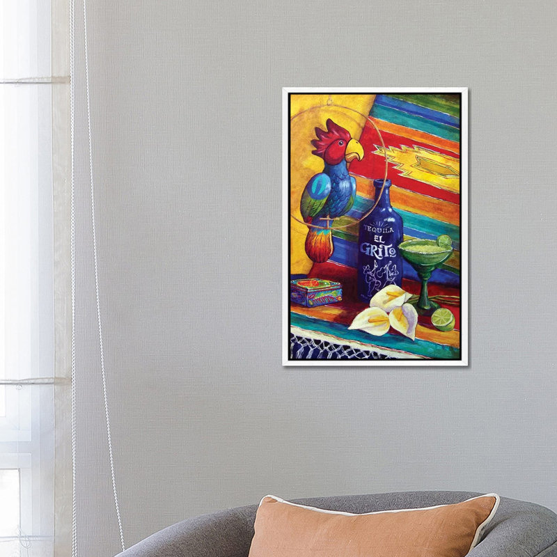 Margaritaville 1 Piece Wall Art on Canvas, 66.04 cm H x 45.72 cm W, White Framed Canvas