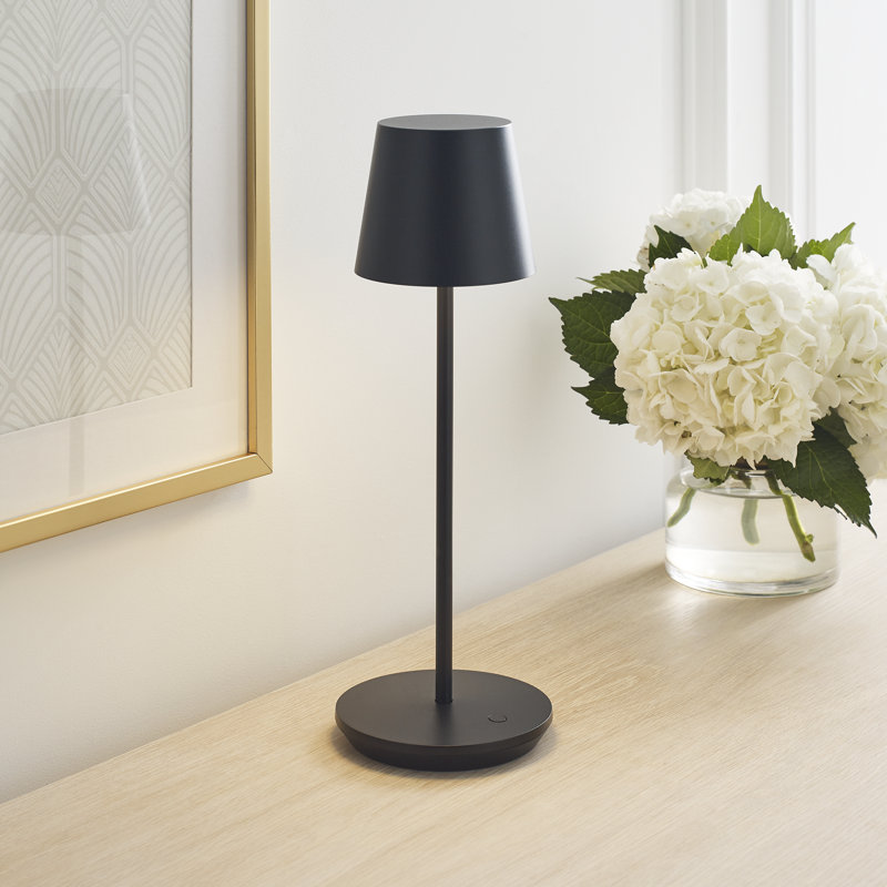 Nevis Accent Rechargeable Table Lamp, Black