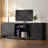Tv Stand For 75 Inch Tvs, Entertainment Center With Storage Cabinets, Power Outlet & Led Light, Media Tv Console With Barn Doors For Living Room-1226266399