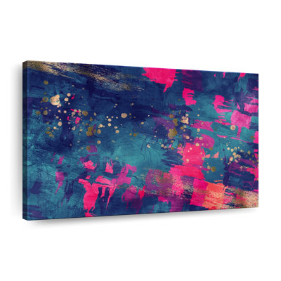 Blue Magenta Abstract Canvas Print