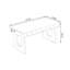 Bureau moderne et simple en pierre blanche-456677048