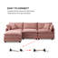 Canapé modulaire en L Chenille - Ensemble de canapé 3 places avec repose-pieds mobile, combinaison de bricolage pour le salon-1974127994-1979576127