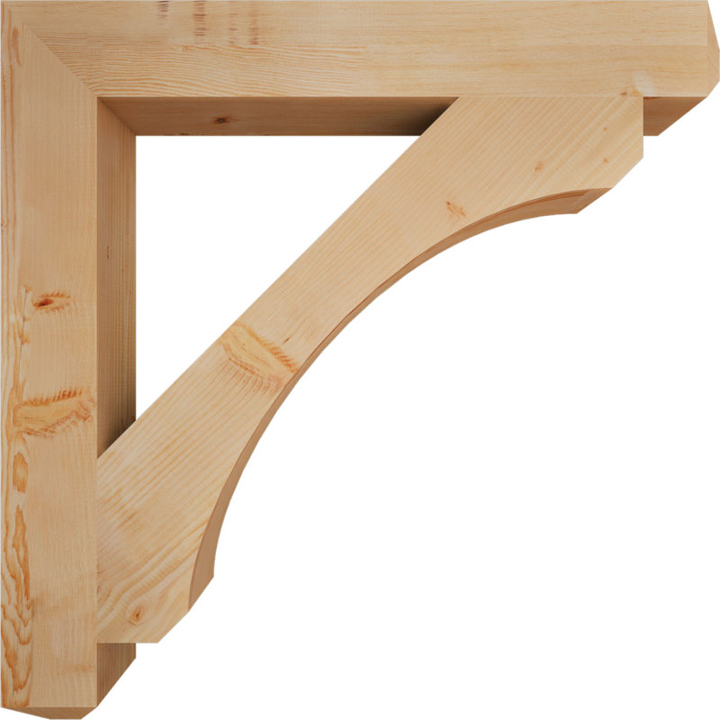 Support lisse Legacy Craftsman, Sapin de Douglas, H 46 po x l 5,5 po x P 46 po