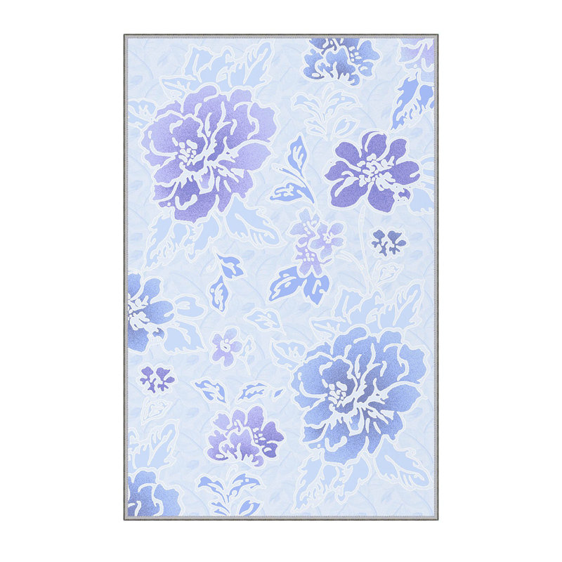Tapis en polyester tissé à la machine Carney, Rectangle 5 pi 11 po x 9 pi 2 po