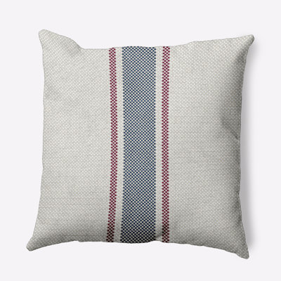 Farmers Market Striped Reversible Throw Pillow