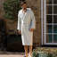 100% Cotton Mid-Calf Bathrobe with Pockets-75051807
