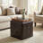 Delinda Faux Leather Ottoman-23971339