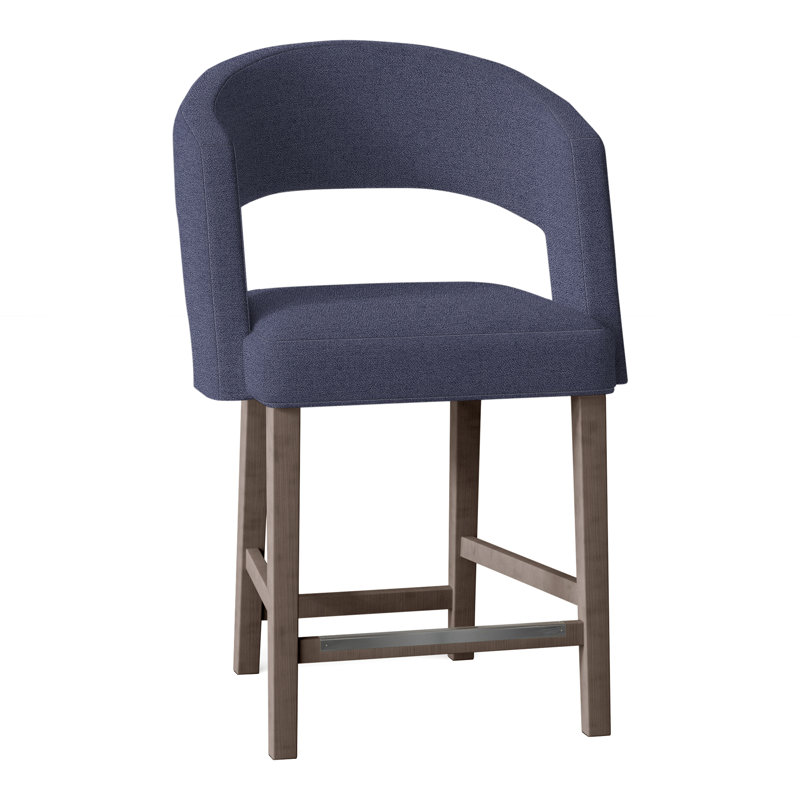 Tabouret de comptoir 26 po Bryant, Amande chamois, Indigo 8789