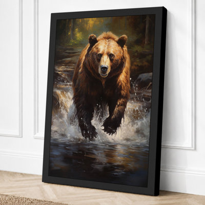 Bear In Water Boho - Print