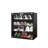 Modern 4-layer Black Shoe Storage Cabinet With Glass Door, Led And Control For Living Space 4 Layers, , Control, 20.1 In. Package Width Area