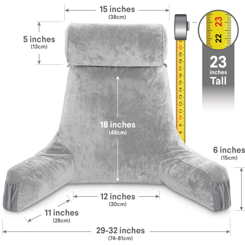 Microsuede Outdoor Reversible Throw Pillow, Light Gray