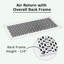  Ouverture de conduit 8 po x 12 po AIR RETOUR | Grille d'air lourde en fonte d'aluminium (10 po x 14 po au total) | Thermolaqué-121531914-121531915