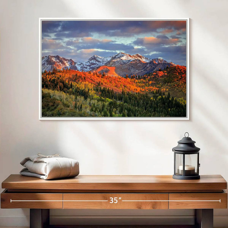 Mont Wasatch, Cadre flottant blanc, 25 po x 17 po
