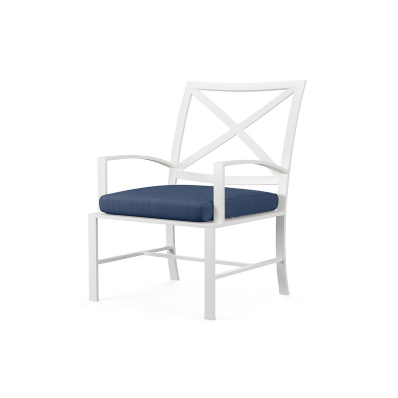 Chaise de terrasse avec coussin Bristol, Spectre indigo Sunbrella®