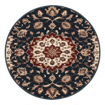Machine Washable Persian Black Area Rug