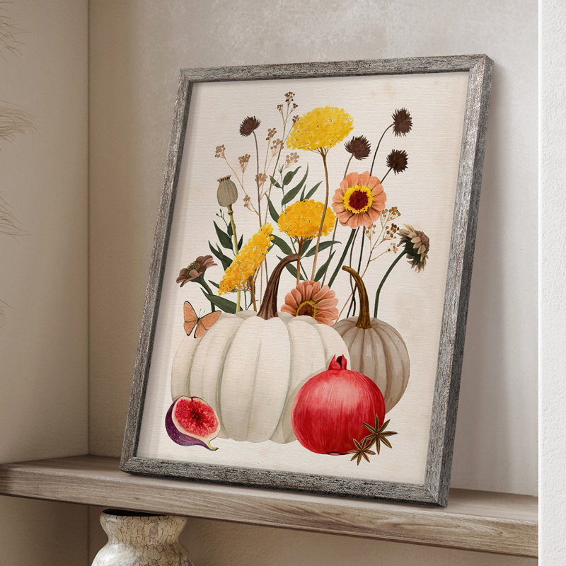 «Fall Botanicals II», reproduction encadrée - bois massif, H 30 po x l 24 po